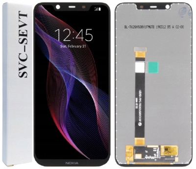 KOMPLETNY LCD + DOTYK Nokia 8.1 / 7.1 Plus X7 2018 CZARNY