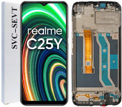 KOMPLETNY LCD + DOTYK REALME C25Y RMX3265 , RMX3268 , RMX3269 RAMKA