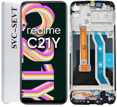 KOMPLETNY LCD + DOTYK REALME C21Y RMX3261 RMX3263 RAMKA