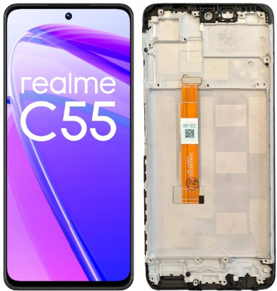 KOMPLETNY LCD + DOTYK RWALME C55  RMX3710 RAMKA