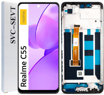 KOMPLETNY LCD + DOTYK RWALME C55  RMX3710 RAMKA