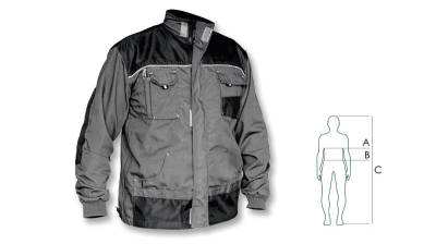 Bluza robocza XXL (58) ; A:124-132; B:104-110; C:194-200 S-47882