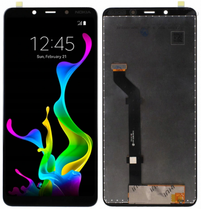 KOMPLETNY LCD + DOTYK NOKIA 3.1 PLUS CZARNY