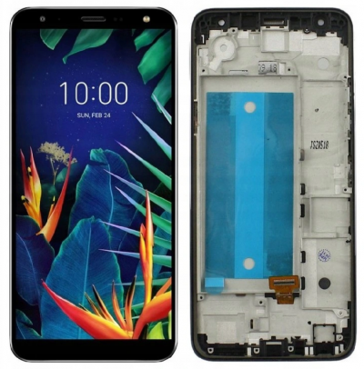 KOMPLETNY LCD + DOTYK LG K40 X420EM RAMKA  CZARNY
