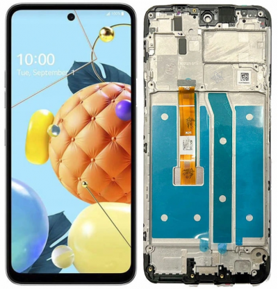 KOMPLETNY LCD + DOTYK LG K42 RAMKA